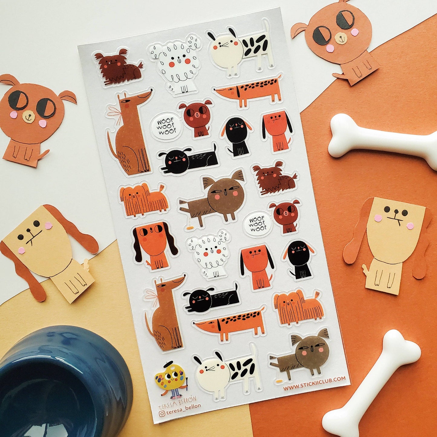 STICKII - Teresa Bellon - Pawfect Pups - Sticker Sheet