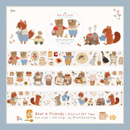 Nettle & Twig - Bear and Friends - PET Tape