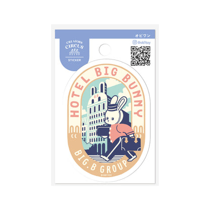 Creators Circus - ob1toy - Hotel Big Bunny - Vinyl Sticker