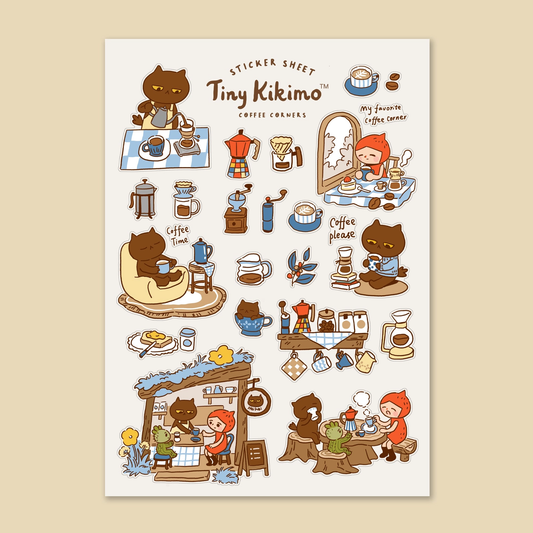 Tiny Kikimo - Coffee Corners - Sticker Sheet