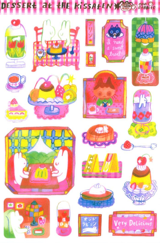 Odd Rabbits - Dessert at the Kissaten - Sticker Sheet