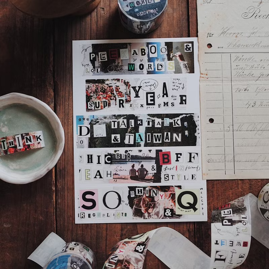 Mr. Eggplants - Peekaboo Words - Washi Tape