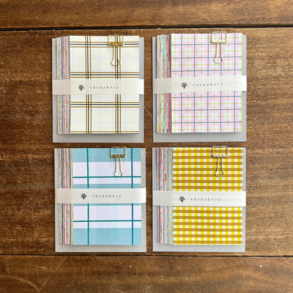 Mizushima IROIRO Memo Pad - Check