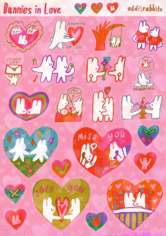 Odd Rabbits - Bunnies in Love - Sticker Sheet