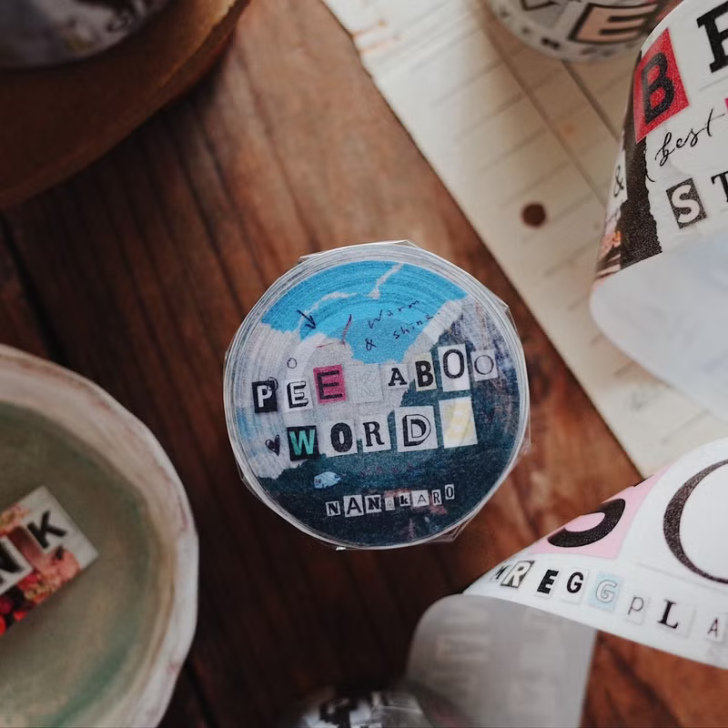 Mr. Eggplants - Peekaboo Words - Washi Tape