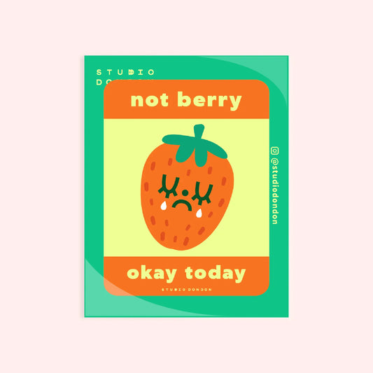 Studio DonDon - Not Berry Okay Today - Laptop Sticker