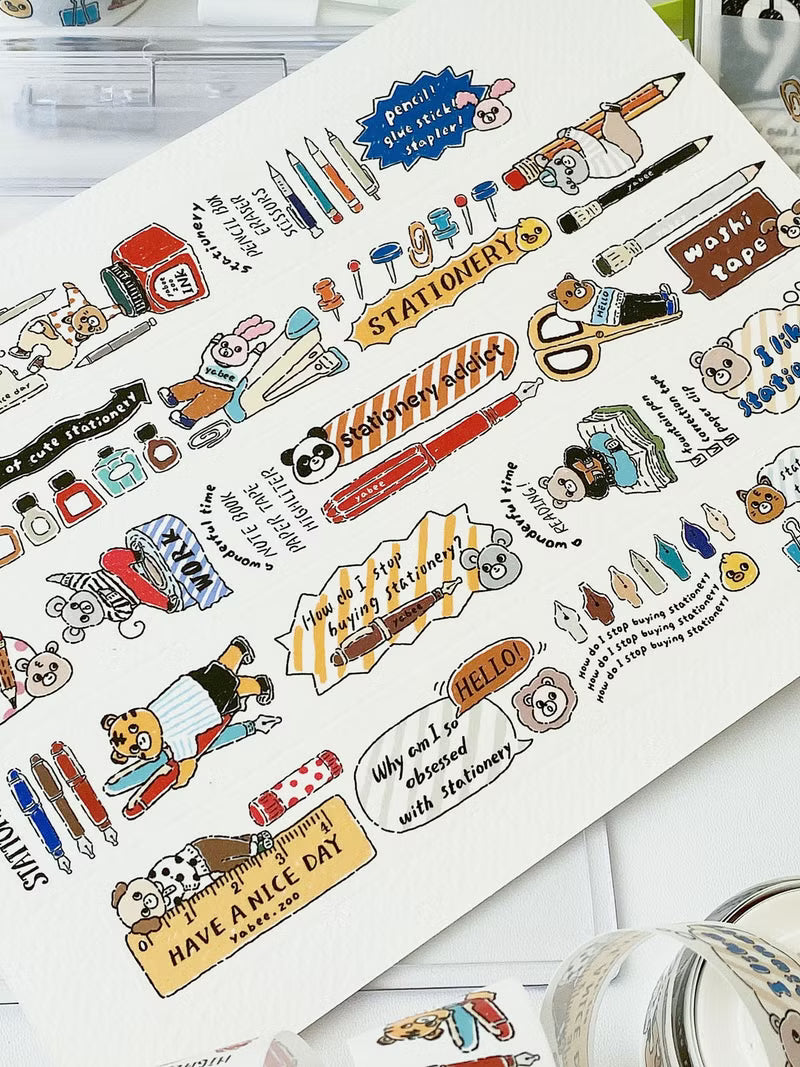 yabee.zoo - Retro Stationery - Washi Tape