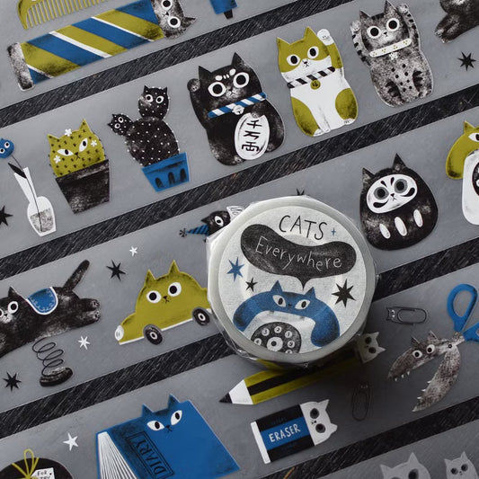 the cats SESAME & PEANUT - Cats Everywhere - PET Tape