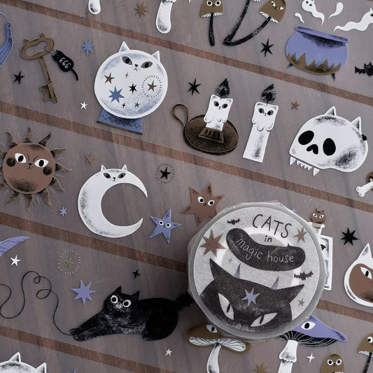 the cats SESAME & PEANUT - Cats in Magic House - PET Tape