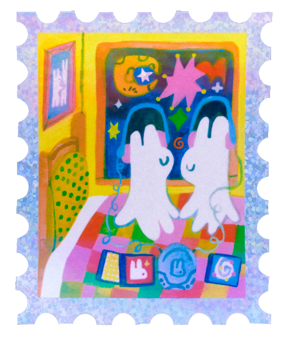 Odd Rabbits - Listening to Our Playlist - Vinyl Sticker