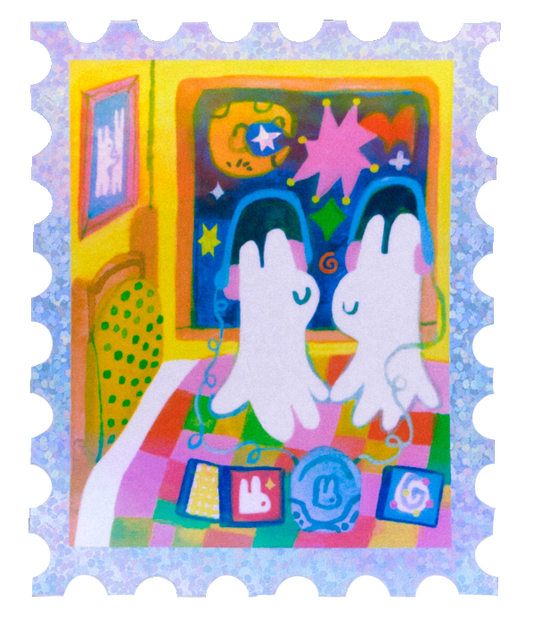 Odd Rabbits - Listening to Our Playlist - Vinyl Sticker