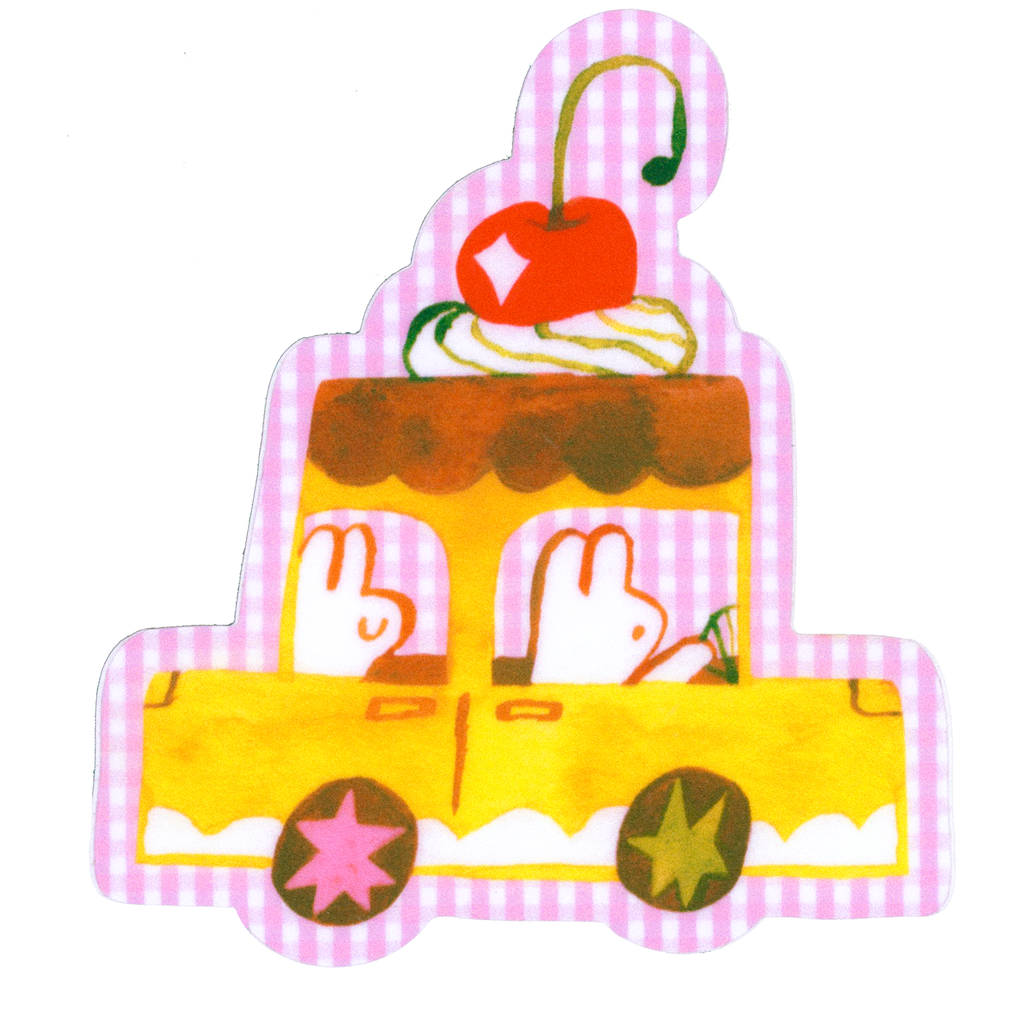 Odd Rabbits - Pudding Car - Vinyl Sticker