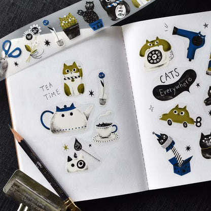 the cats SESAME & PEANUT - Cats Everywhere - PET Tape